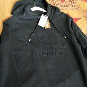 Ralph Lauren Pullover Hoodie. NWT. Black. SZ S/P (6-8)